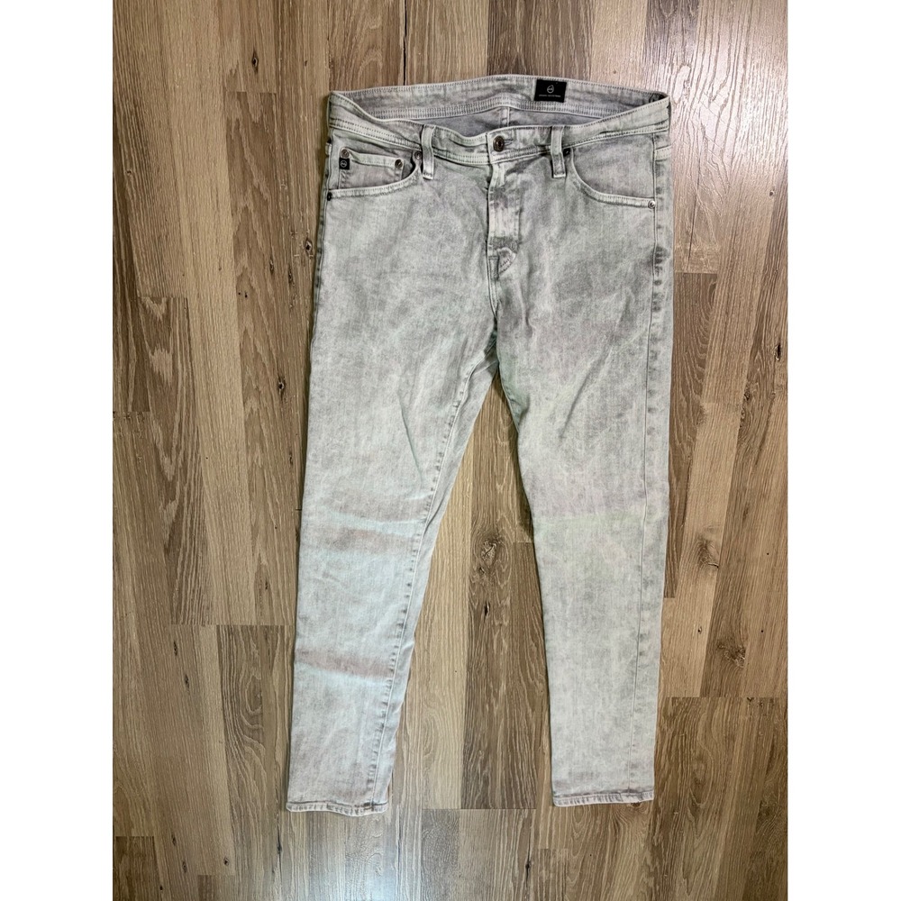 AG Adriano Goldschmied Jeans Tellis Modern Slim Leg Gray Acid Wash 33x34 (32x32)